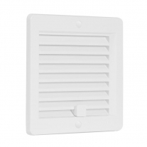 Rama de aerisire Haco, cu jaluzele si inchizator, 15 x 15 cm, alb